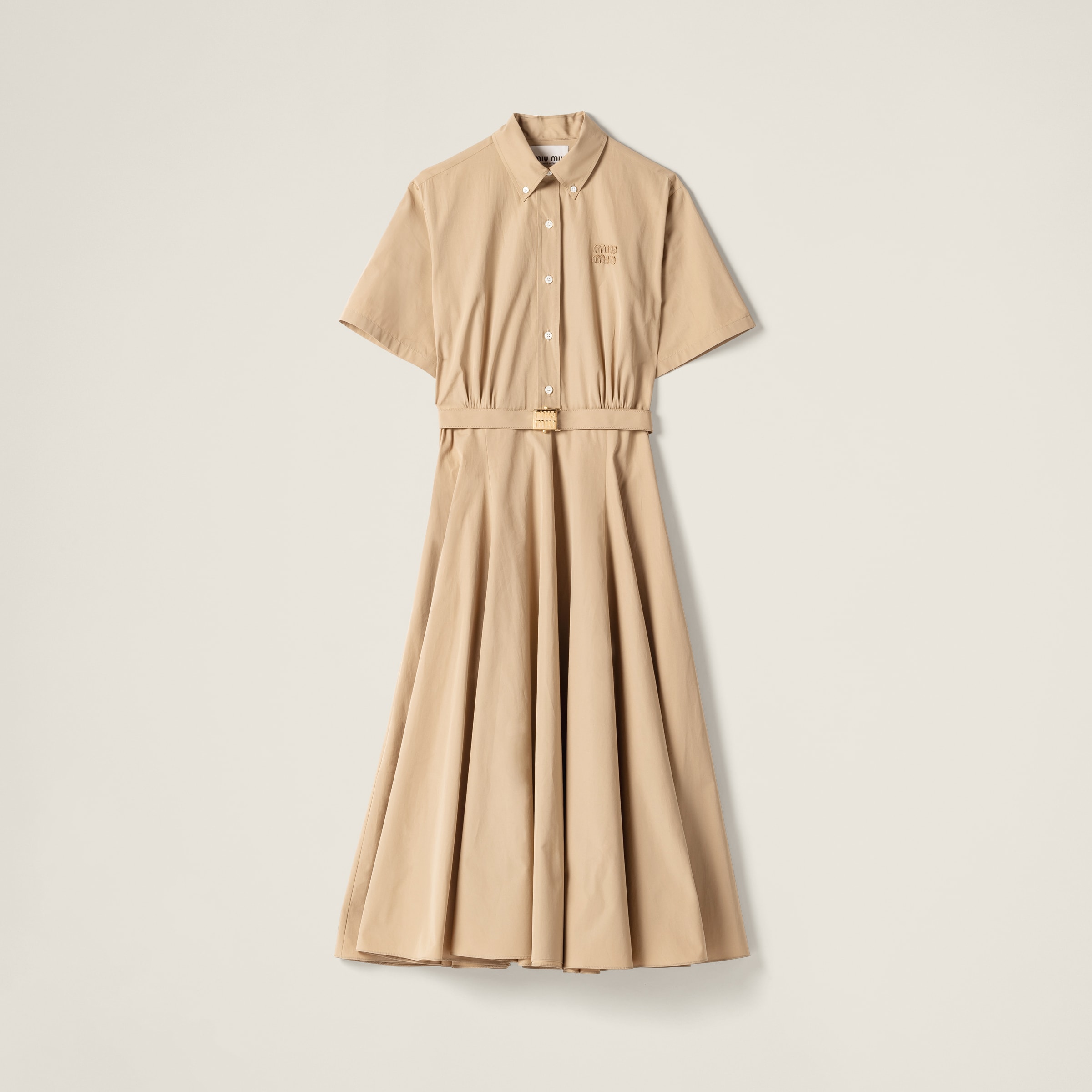 Платье из поплина MIU MIU, хаки
Платье из поплина MIU MIU, хаки