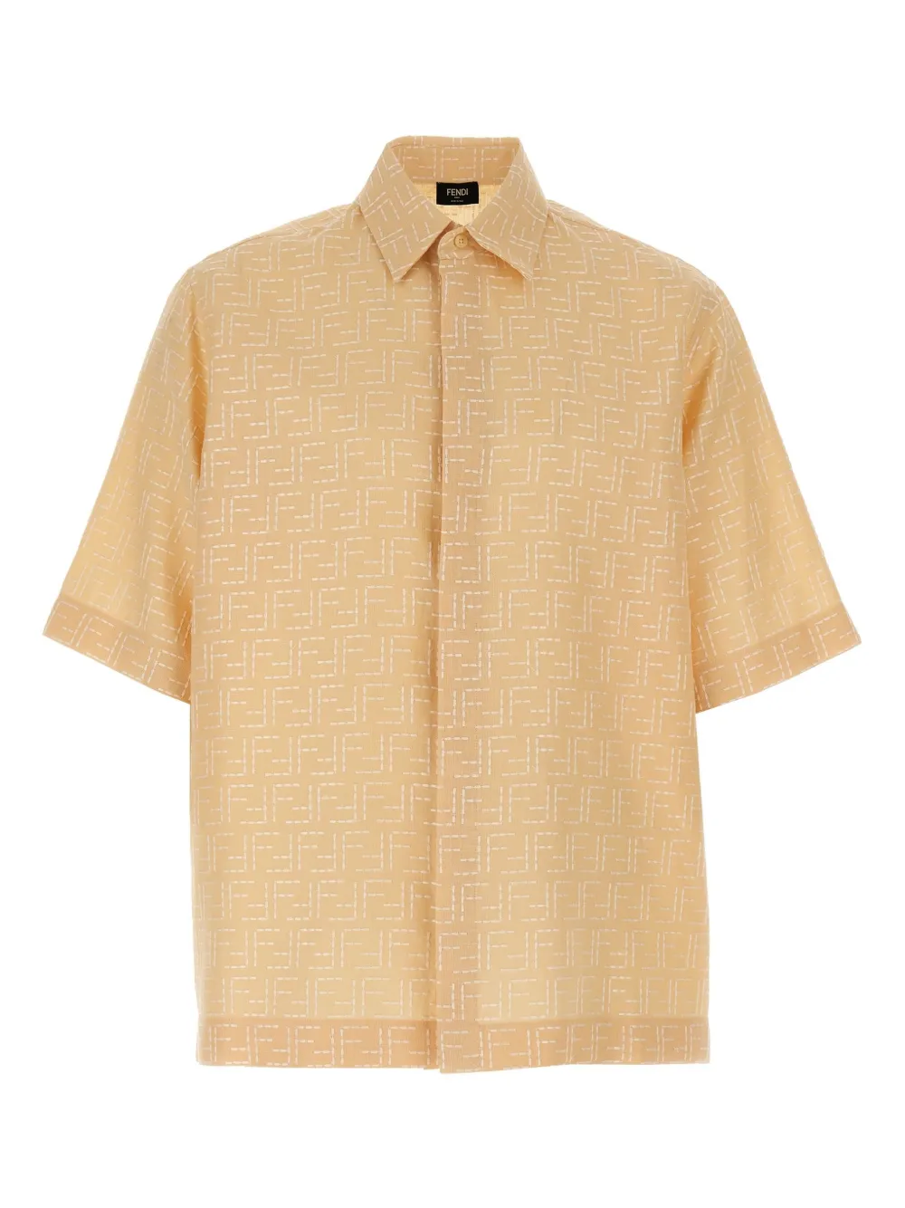 Рубашка с жаккардовым логотипом FF Fendi, нейтральный
Рубашка с жаккардовым логотипом FF Fendi, нейтральный