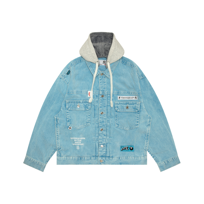 Aape Куртка с капюшоном A Bathing APE® с логотипом Moonface, Blue BLL 
Aape Куртка с капюшоном A Bathing APE® с логотипом Moonface, Blue BLL