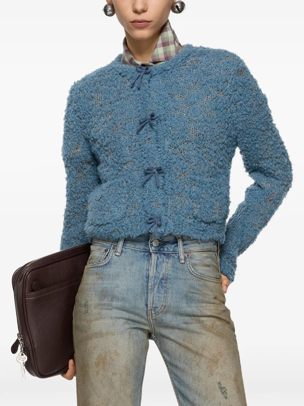 Кардиган с бантом Acne Studios, коричневый
Кардиган с бантом Acne Studios, коричневый