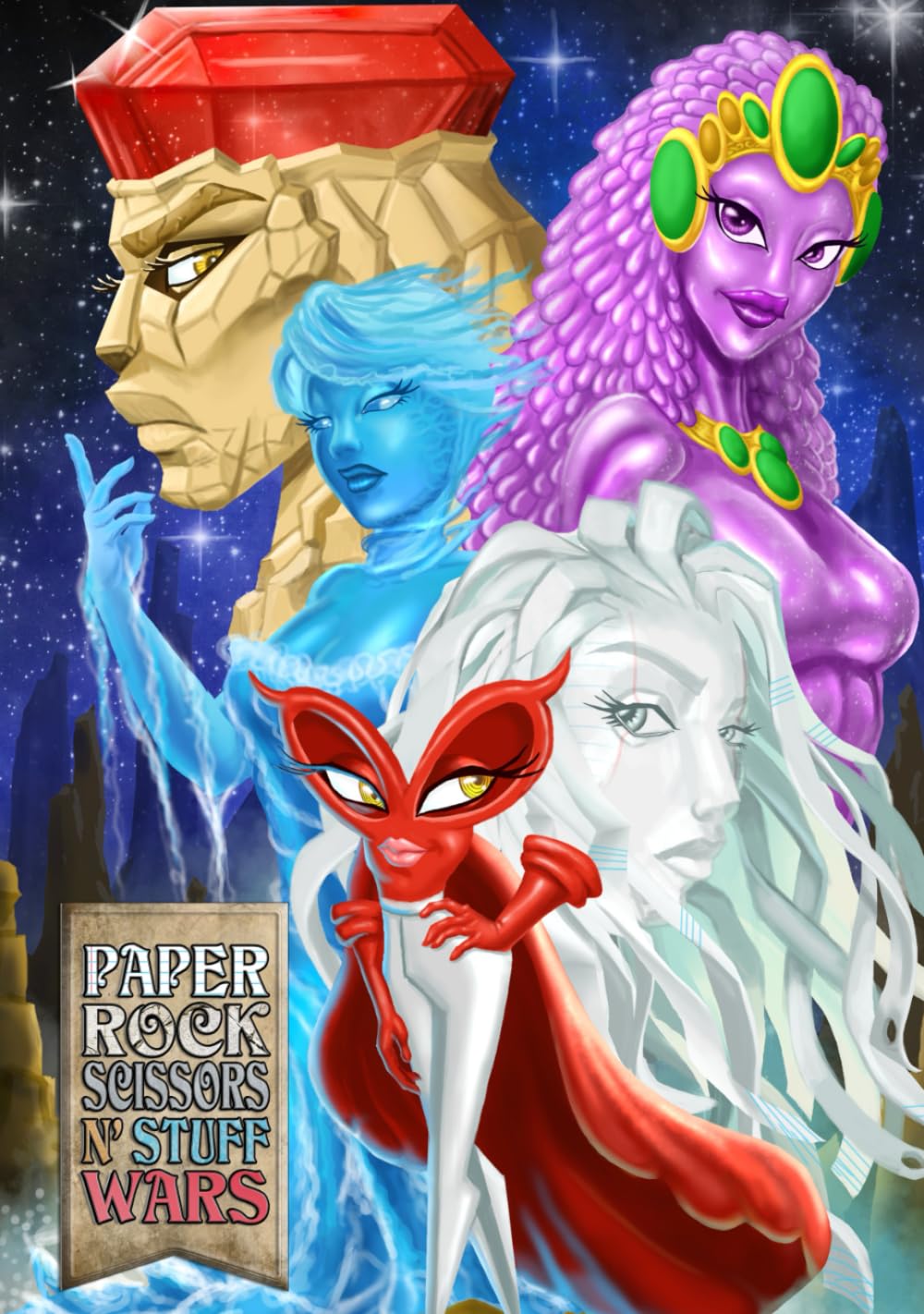 Paper Rock Scissors N' Stuff Wars: The Complete Saga Graphic Novel Hardcover (Independently published)
Paper Rock Scissors N' Stuff Wars: The Complete Saga Graphic Novel Hardcover (Independently published)