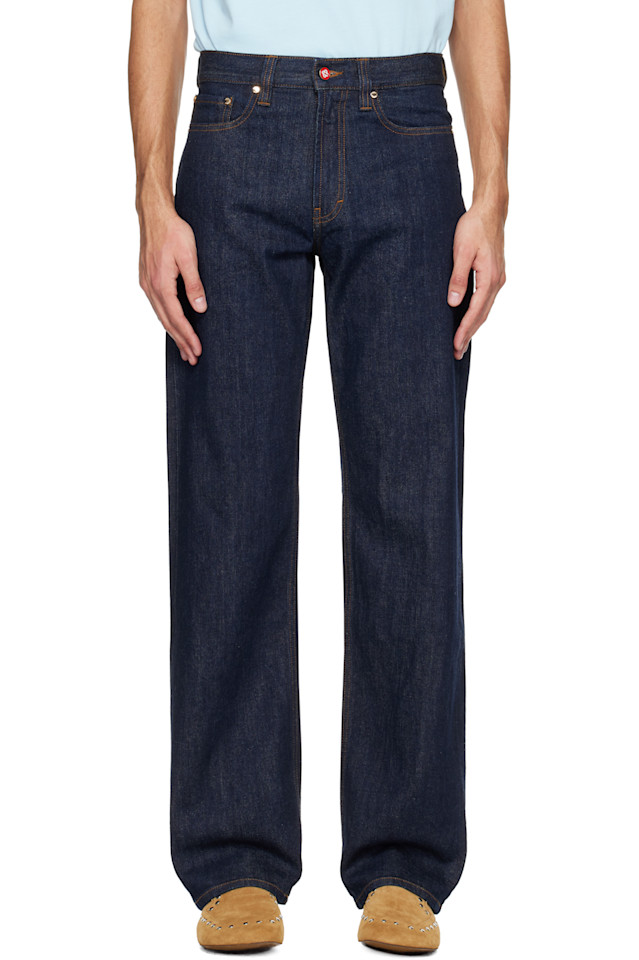 Casablanca Темно-Синие джинсы с кромкой и вышитым лавровым венком
Casablanca Темно-Синие джинсы с кромкой и вышитым лавровым венком