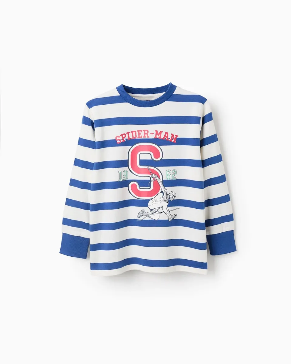 Футболка для мальчика 100% хлопок в полоску с изображением Человека-паука Zippy, синий/белый
Футболка для мальчика 100% хлопок в полоску с изображением Человека-паука Zippy, синий/белый