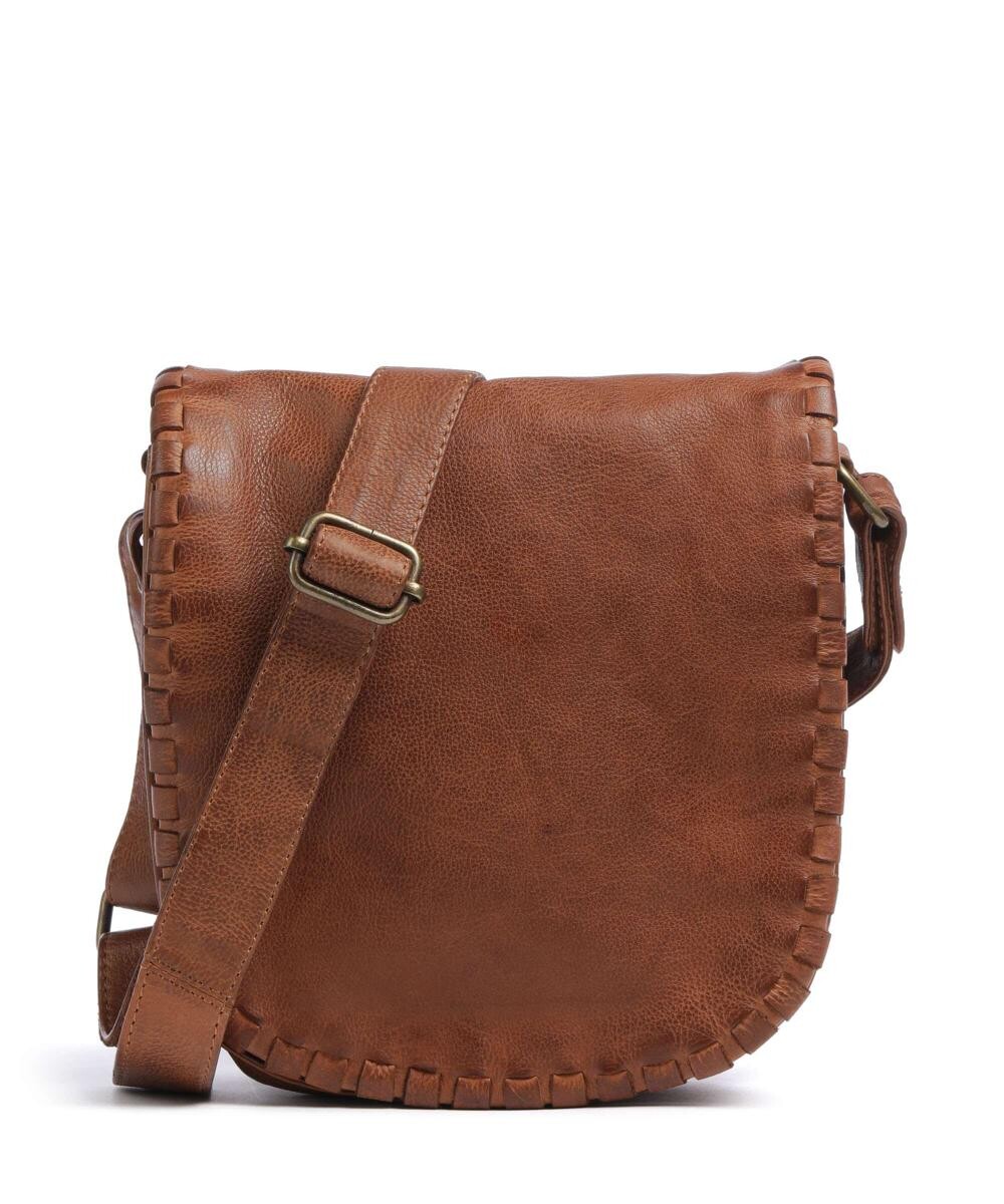 Сумка через плечо из зернистой яловой кожи с вышивкой портных Depeche, коричневый
Сумка через плечо из зернистой яловой кожи с вышивкой портных Depeche, коричневый