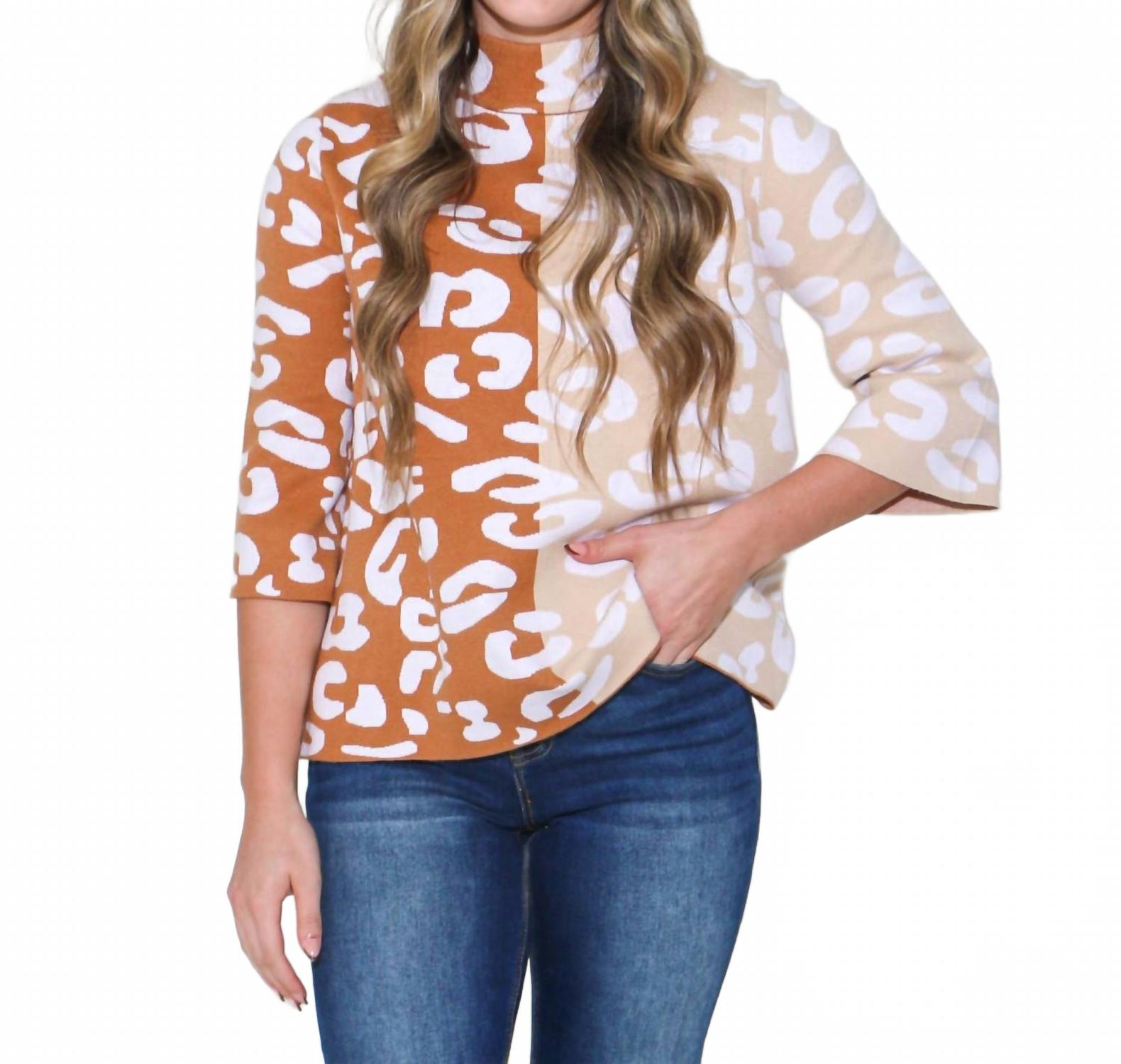 Цветной свитер с принтом животных и воротником-стойкой FATE, мультиколор
Цветной свитер с принтом животных и воротником-стойкой FATE, мультиколор