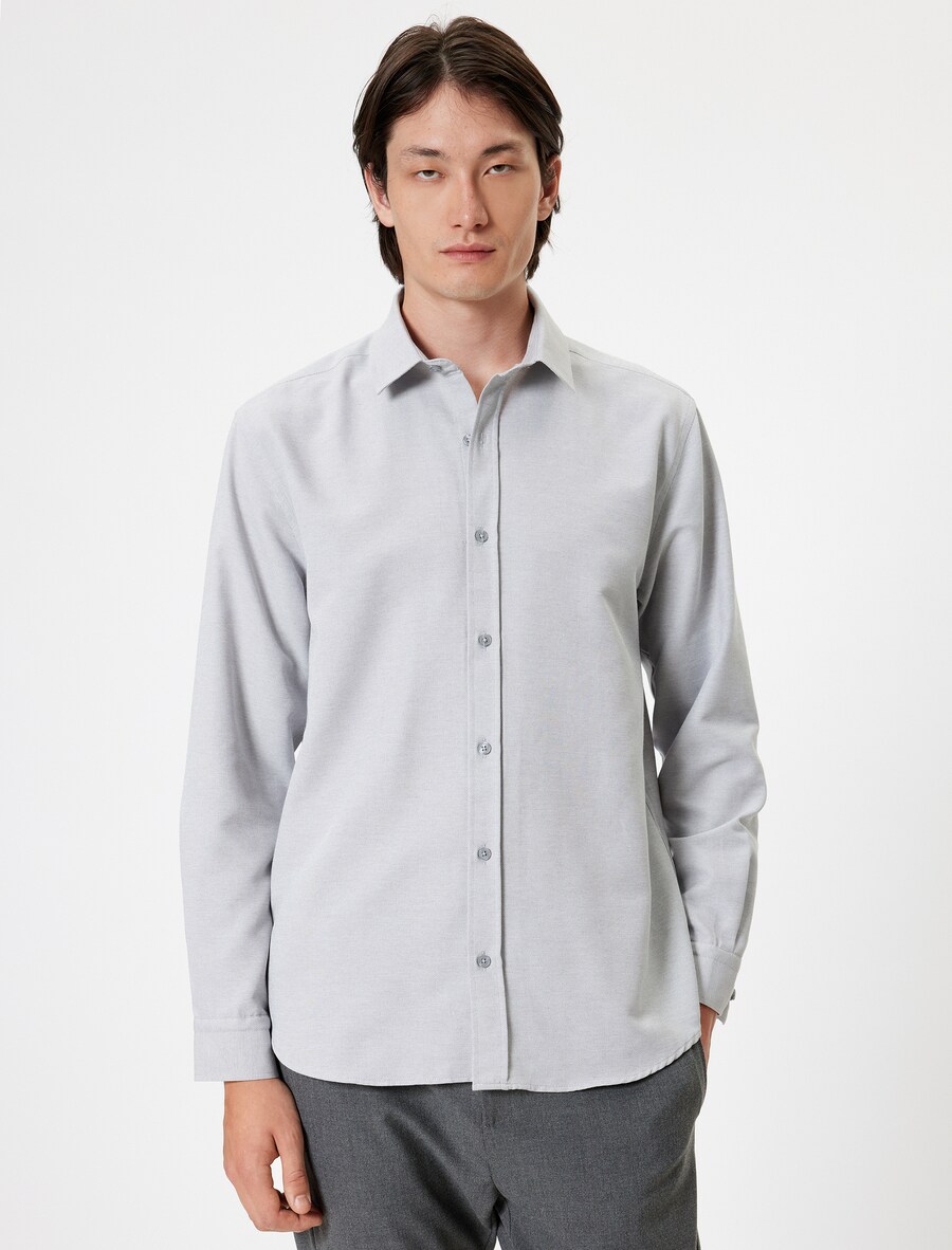 Рубашка обычного кроя на пуговицах Koton, светло-серый
Рубашка обычного кроя на пуговицах Koton, светло-серый