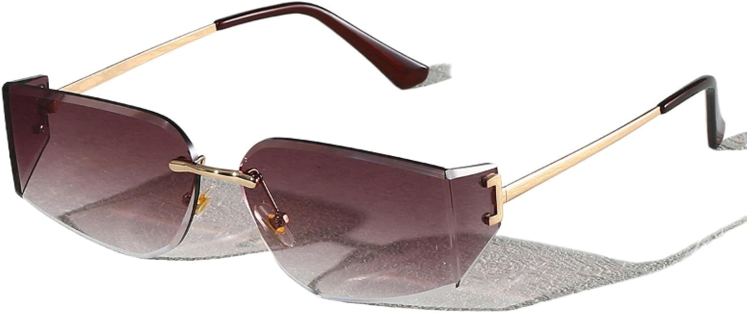 Солнцезащитные очки с защитой от УФ-излучения UV400 | Без оправы, металлический панк | Для женщин и мужчин, для занятий спортом на открытом воздухе и вождения DSVIGF, Tea
Солнцезащитные очки с защитой от УФ-излучения UV400 | Без оправы, металлический панк | Для женщин и мужчин, для занятий спортом на открытом воздухе и вождения DSVIGF, Tea