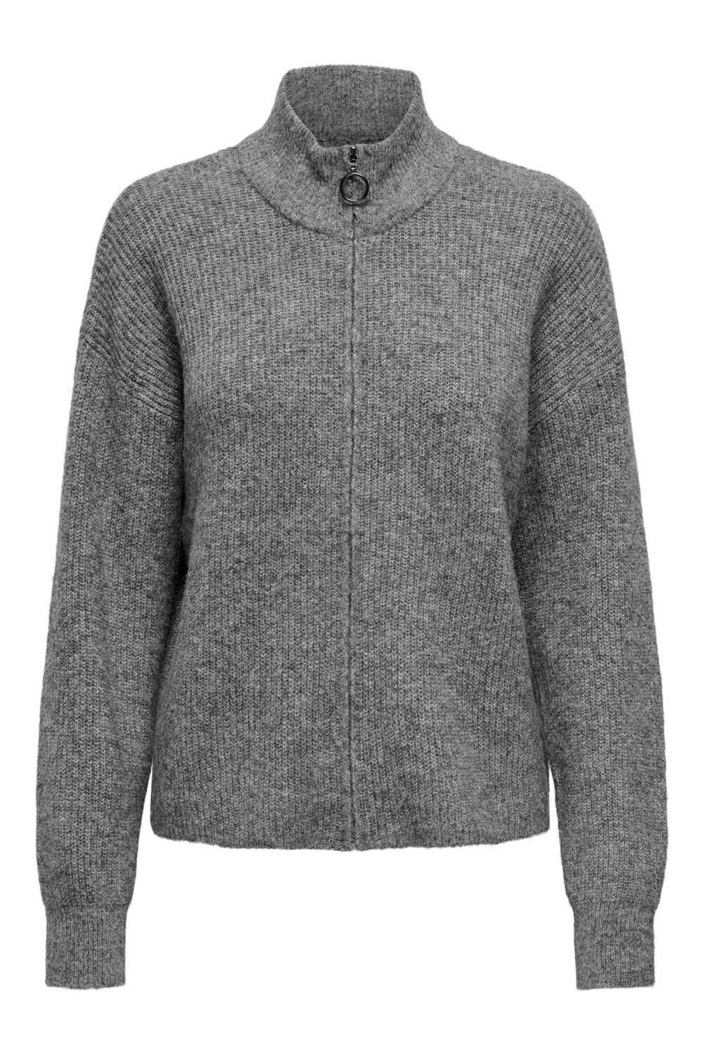 Вязаный кардиган с высоким воротом на молнии Only, серый
Вязаный кардиган с высоким воротом на молнии Only, серый