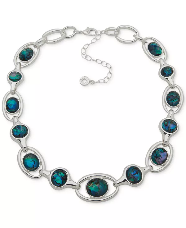 Ажурное колье из серебристого ушка с абалоне Anne Klein, blue
Ажурное колье из серебристого ушка с абалоне Anne Klein, blue