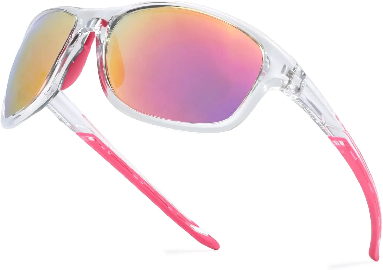 Женские поляризованные спортивные солнцезащитные очки IGnaef, дизайнерский стиль, обтекаемая форма, IF8150, C01 Transparent Frame/ Pink Mirrored Polarized Lenses
Женские поляризованные спортивные солнцезащитные очки IGnaef, дизайнерский стиль, обтекаемая форма, IF8150, C01 Transparent Frame/ Pink Mirrored Polarized Lenses