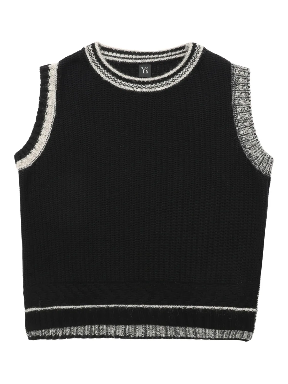 Полосатый топ без рукавов Y's, черный
Полосатый топ без рукавов Y's, черный