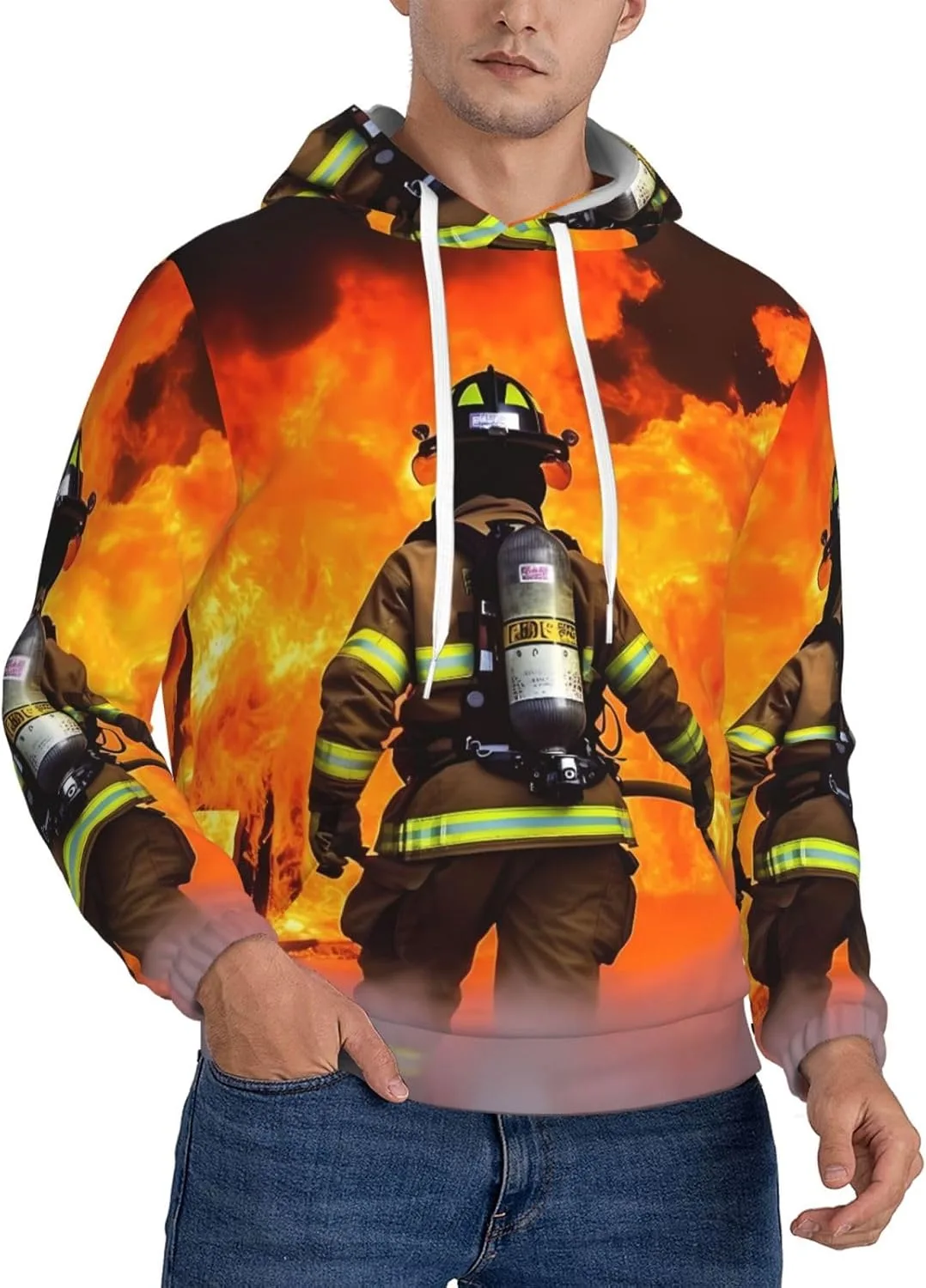 Мужская флисовая толстовка с капюшоном Firefighter Flame KKLWEGU
Мужская флисовая толстовка с капюшоном Firefighter Flame KKLWEGU