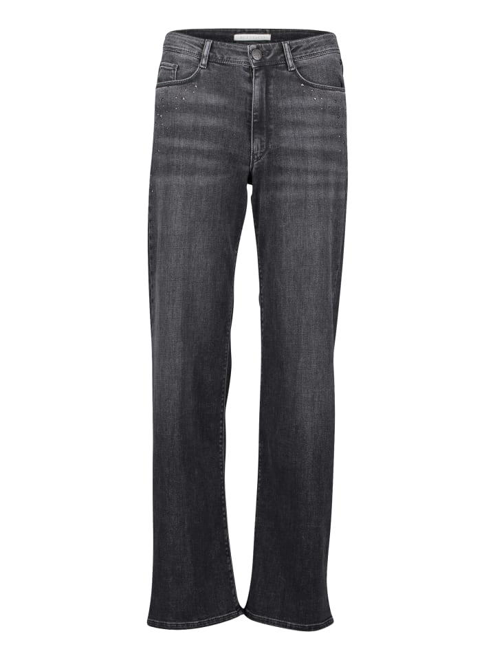 Джинсы с высокой талией и стразами из черного денима BETTY & CO
Джинсы с высокой талией и стразами из черного денима BETTY & CO