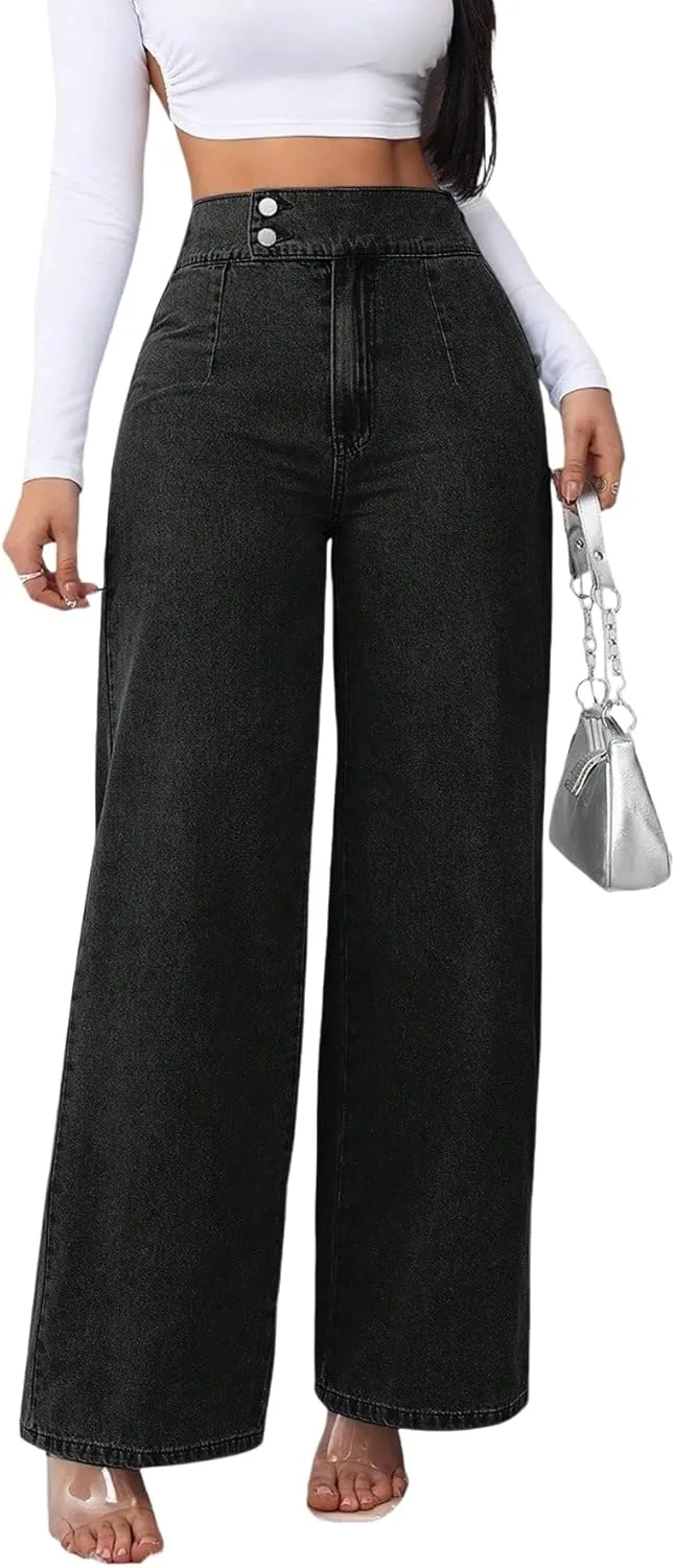 EARKOHA джинсы для женщин High Waist Straight Wide Leg
EARKOHA джинсы для женщин High Waist Straight Wide Leg