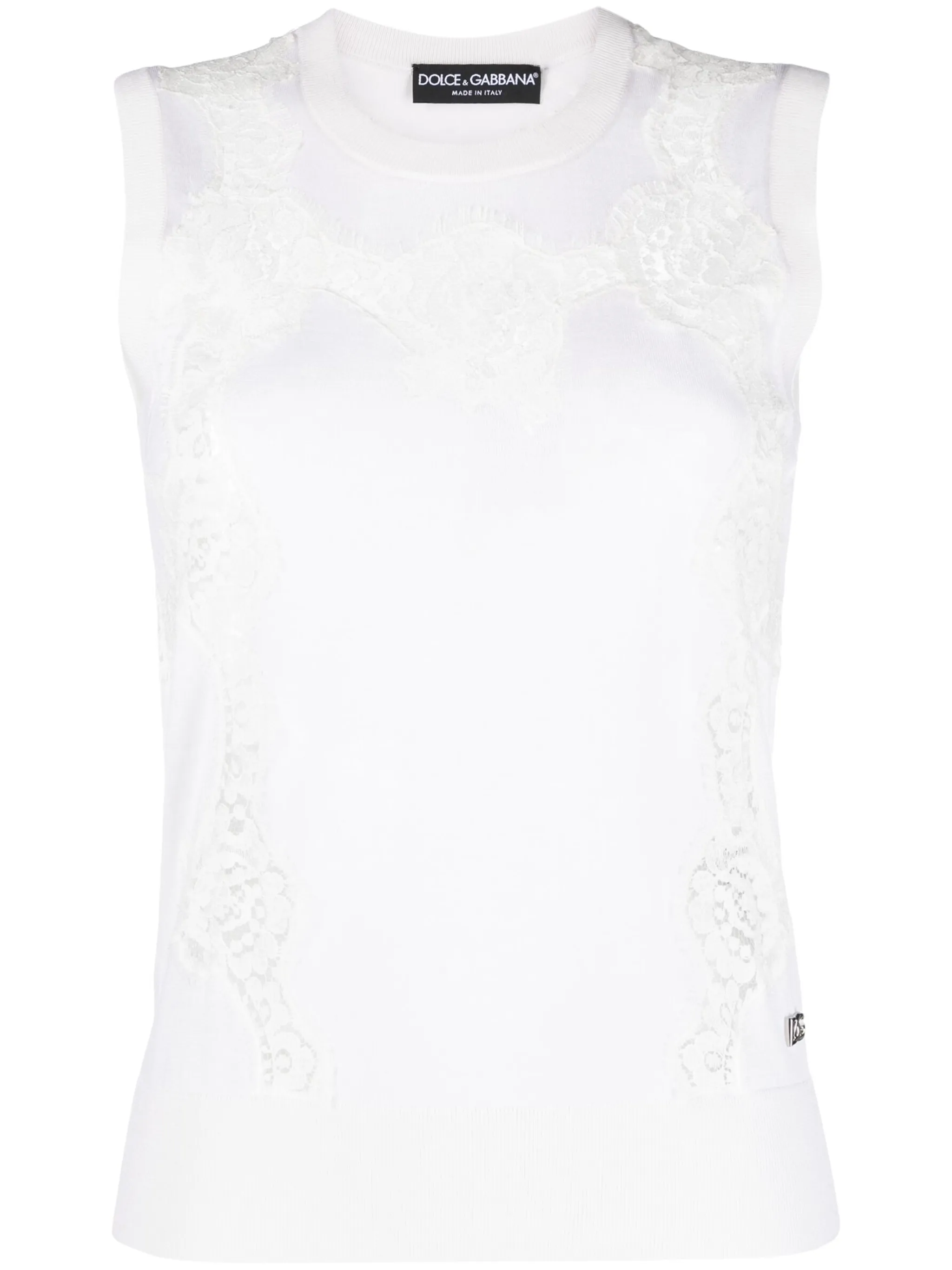 Топ без рукавов с кружевом Dolce & Gabbana, белый
Топ без рукавов с кружевом Dolce & Gabbana, белый