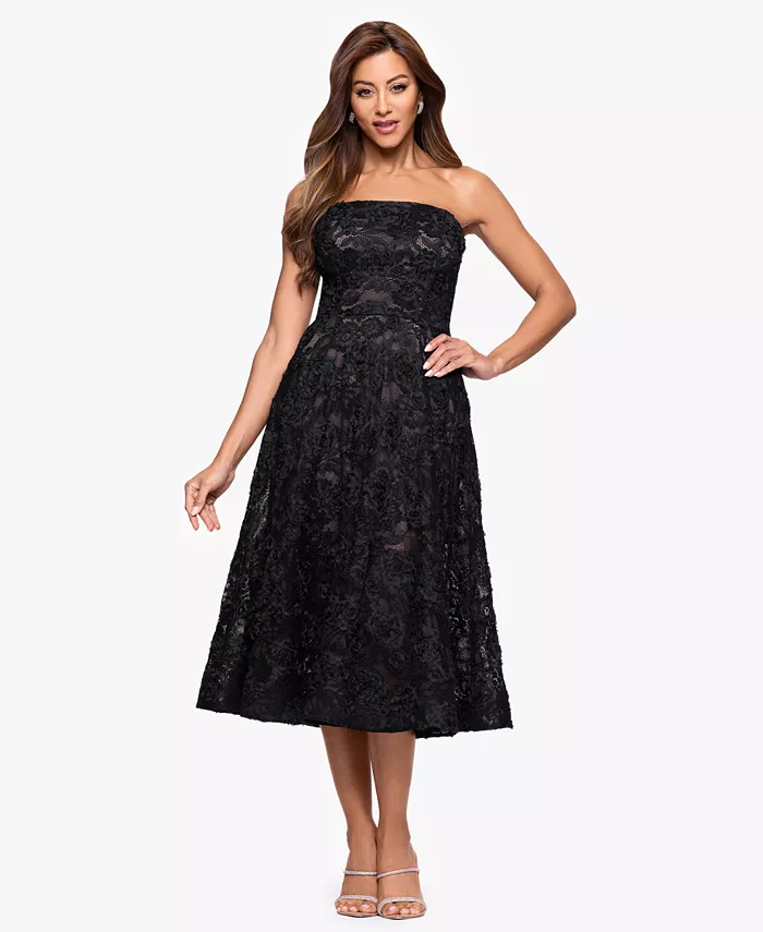 Женское кружевное платье миди без бретелек XSCAPE
Женское кружевное платье миди без бретелек XSCAPE