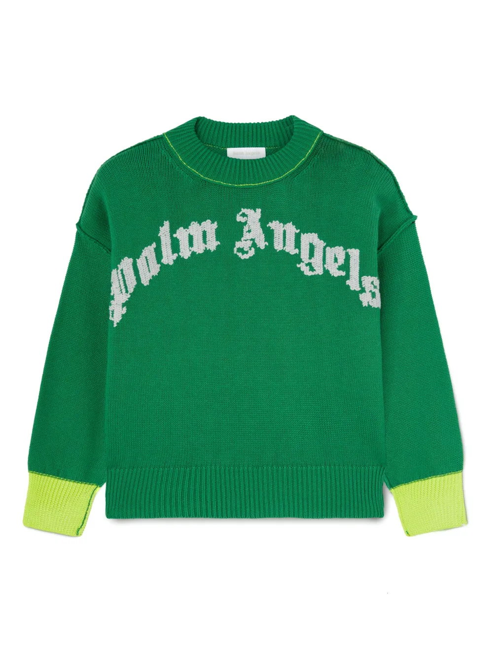 Толстовка с логотипом Palm Angels Kids, зеленый 
Толстовка с логотипом Palm Angels Kids, зеленый