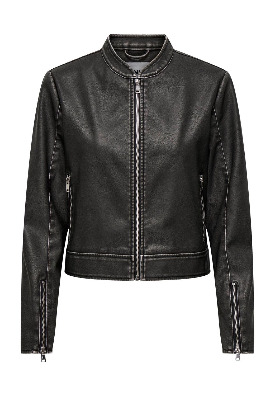 Куртка из искусственной кожи, воротник стойка, карманы на молнии, женская ONLY, черный
Куртка из искусственной кожи, воротник стойка, карманы на молнии, женская ONLY, черный