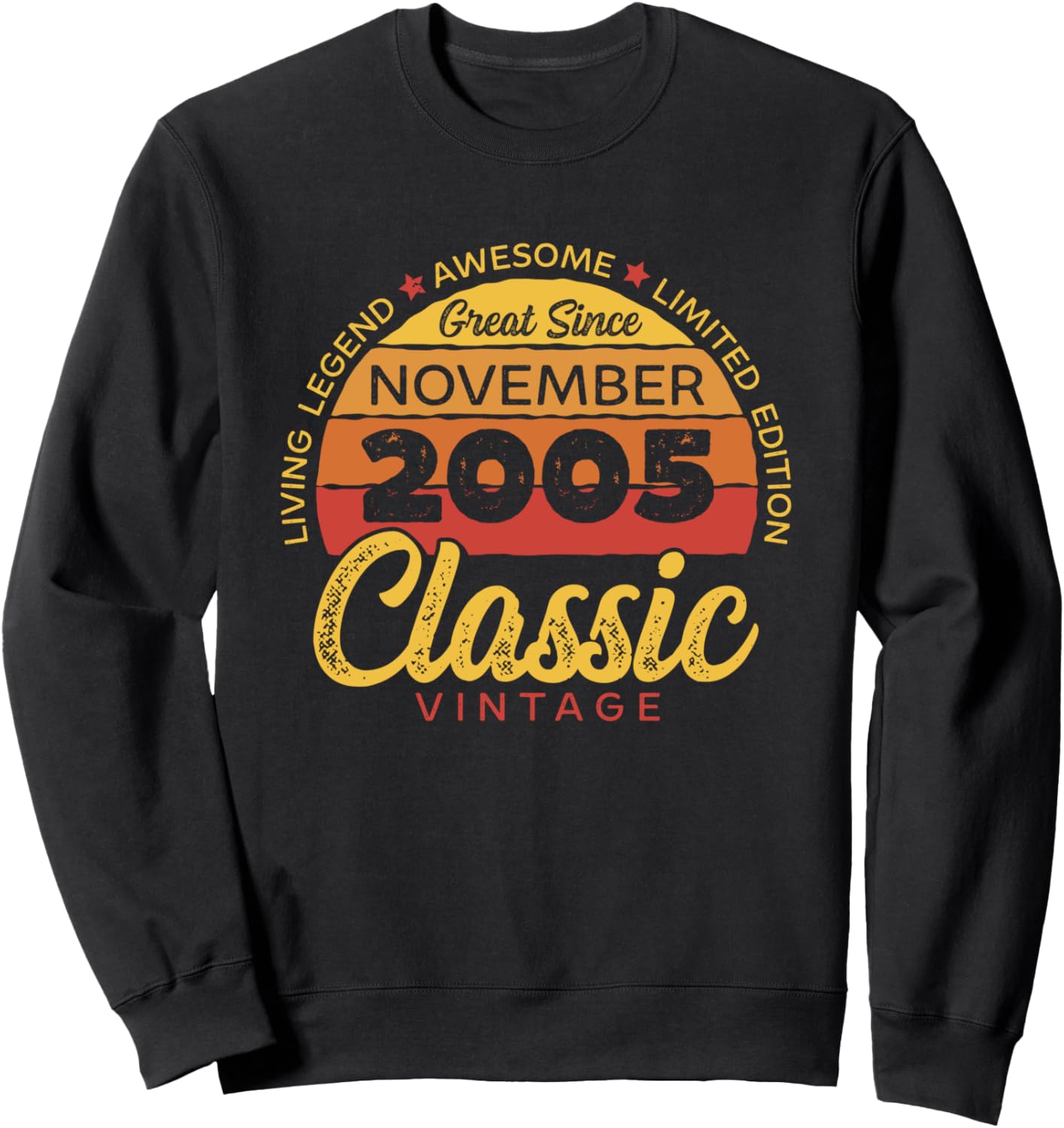 Классическая винтажная толстовка в честь 18-летия, ноябрь 2005 года Birthday Retro 18 Years November 2005, черный
Классическая винтажная толстовка в честь 18-летия, ноябрь 2005 года Birthday Retro 18 Years November 2005, черный