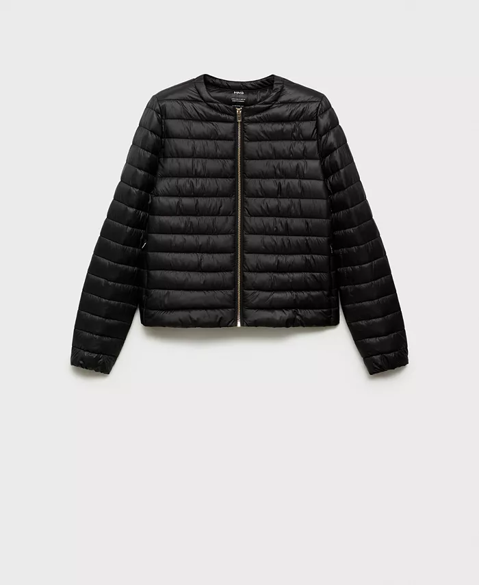 Женская стеганая куртка с карманами MANGO, черный 
Женская стеганая куртка с карманами MANGO, черный