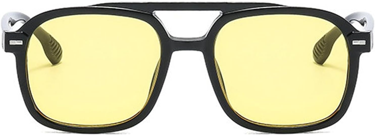 Солнцезащитные очки Willochra Retro с двойной перемычкой, квадратной формы, для женщин и мужчин, модные, с заклепками, трендовые, с защитой от УФ-излучения UV400, модель F27, Yellow
Солнцезащитные очки Willochra Retro с двойной перемычкой, квадратной формы, для женщин и мужчин, модные, с заклепками, трендовые, с защитой от УФ-излучения UV400, модель F27, Yellow