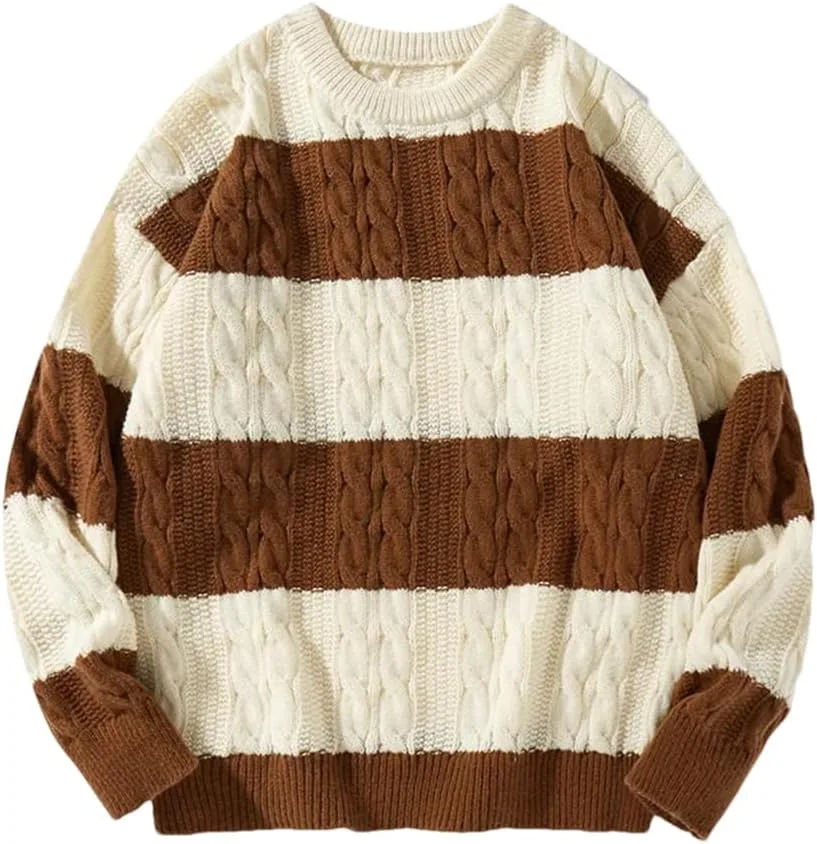 Мужской свитер с цветными блоками и полосками в ретро стиле Fulbant
Мужской свитер с цветными блоками и полосками в ретро стиле Fulbant