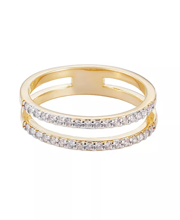 Золотое двухрядное кольцо с фианитами Adornia, gold
Золотое двухрядное кольцо с фианитами Adornia, gold