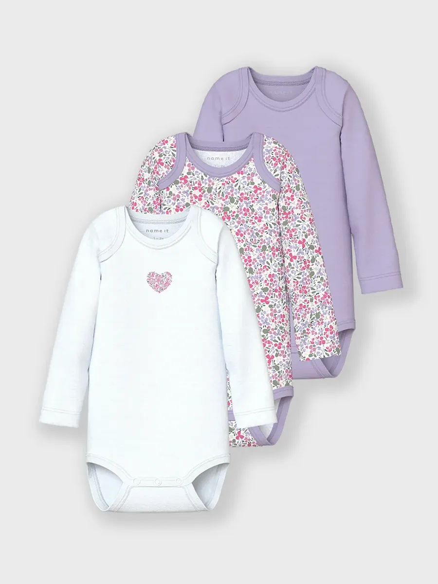 Боди с длинными рукавами Name It "NBFBODY 3P LS LILAC PETIT FLOWER NOOS", цвет Pastel Lilac
Боди с длинными рукавами Name It "NBFBODY 3P LS LILAC PETIT FLOWER NOOS", цвет Pastel Lilac