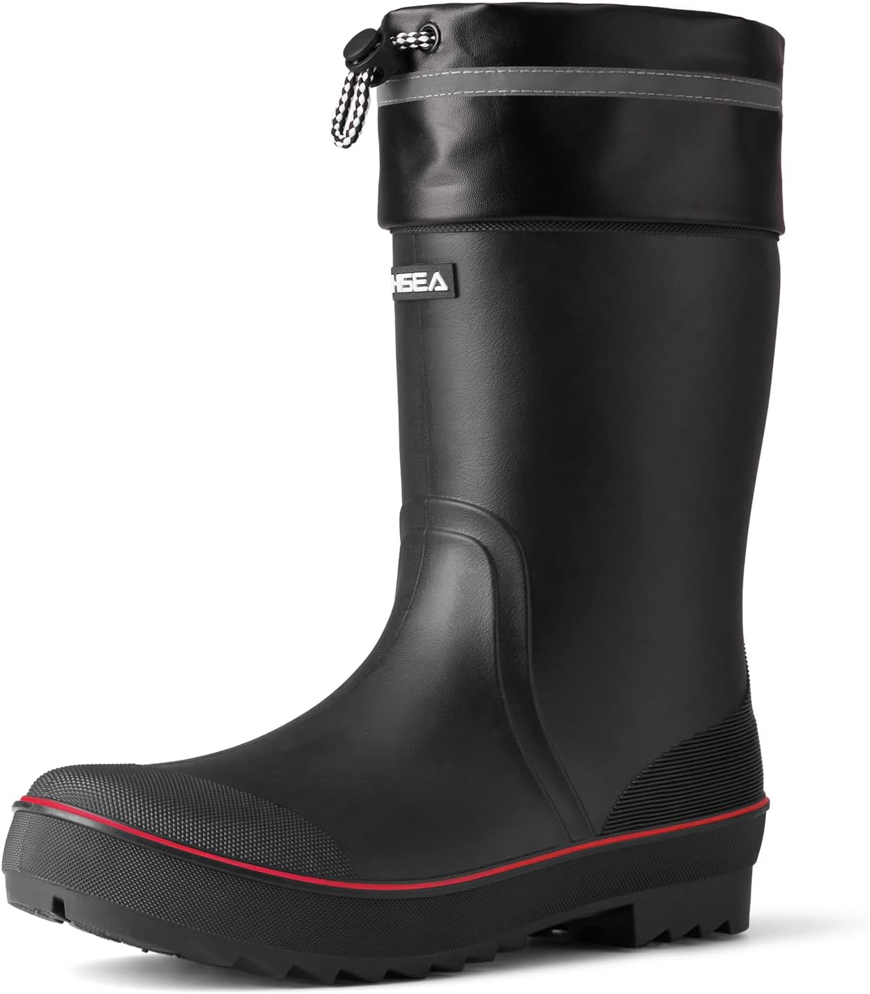 Мужские резиновые дождевые сапоги HISEA, водонепроницаемые, прочные, противоскользящие, средней высоты, для сада, рыбалки и активного отдыха, с регулируемым застежкой, черный
Мужские резиновые дождевые сапоги HISEA, водонепроницаемые, прочные, противоскользящие, средней высоты, для сада, рыбалки и активного отдыха, с регулируемым застежкой, черный