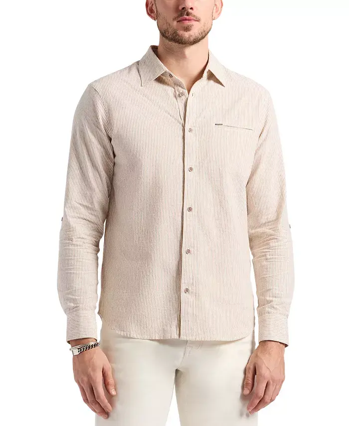 Мужская рубашка Simbo Modern-Fit в полоску на пуговицах Buffalo David Bitton, коричневый
Мужская рубашка Simbo Modern-Fit в полоску на пуговицах Buffalo David Bitton, коричневый