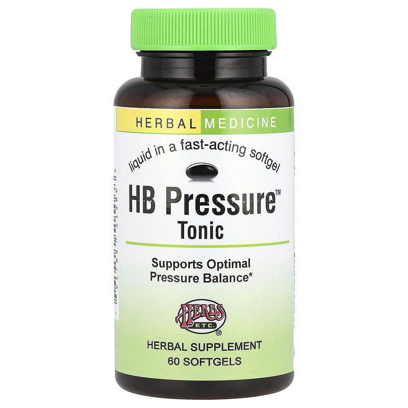 Herbs Etc., HB Pressure Tonic, 60 мягких таблеток
Herbs Etc., HB Pressure Tonic, 60 мягких таблеток