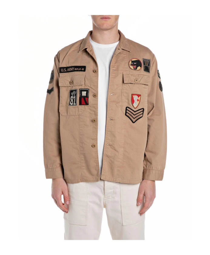 Куртка с нашивками и большими карманами. Replay, бежевый
Куртка с нашивками и большими карманами. Replay, бежевый