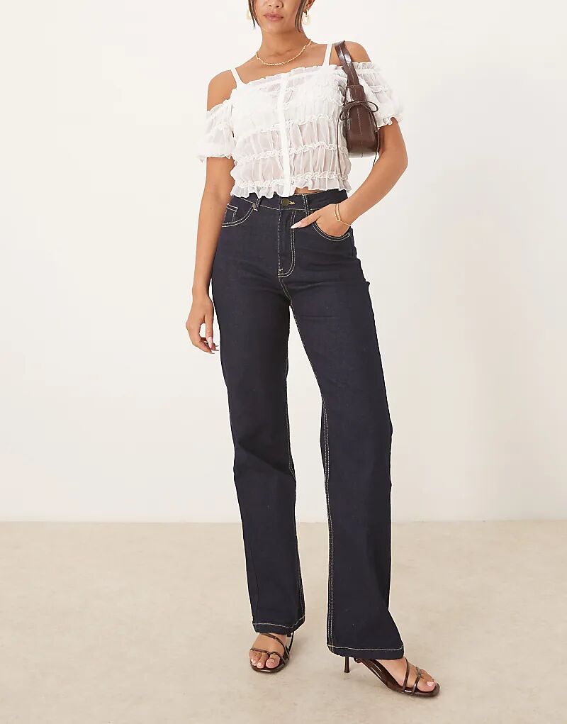 Джинсы Brave Soul прямого кроя с высокой талией цвета индиго
Джинсы Brave Soul прямого кроя с высокой талией цвета индиго