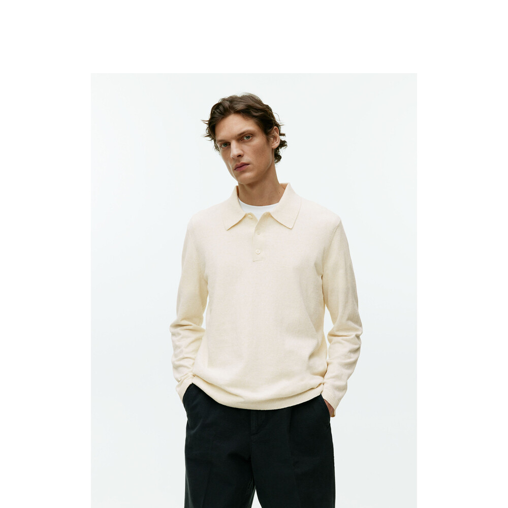 Базовая хлопковая рубашка-поло Arket прямого кроя с длинными рукавами, кремовый
Базовая хлопковая рубашка-поло Arket прямого кроя с длинными рукавами, кремовый