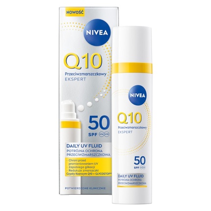 Антивозрастной УФ-флюид для лица с коэнзимом Q10, SPF 50, 40 мл
Антивозрастной УФ-флюид для лица с коэнзимом Q10, SPF 50, 40 мл