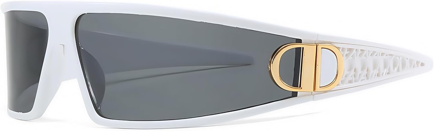 Солнцезащитные очки KUKASEN Y2K для женщин и мужчин, с широким ободком, футуристический козырек с защитой от УФ-излучения UV400, подходят для бега и езды на велосипеде Generic, White Black
Солнцезащитные очки KUKASEN Y2K для женщин и мужчин, с широким ободком, футуристический козырек с защитой от УФ-излучения UV400, подходят для бега и езды на велосипеде Generic, White Black