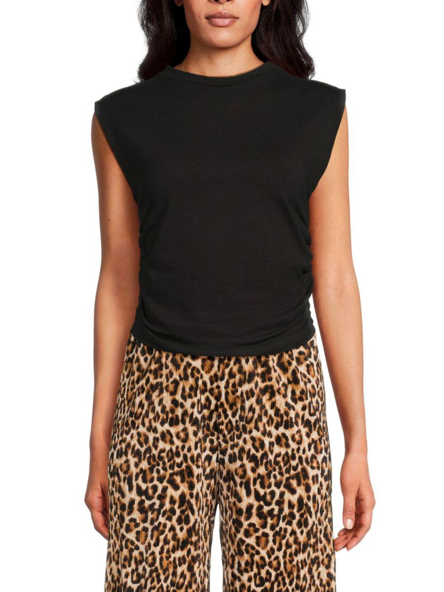 Укороченный топ из джерси с рюшами Renee C., черный
Укороченный топ из джерси с рюшами Renee C., черный