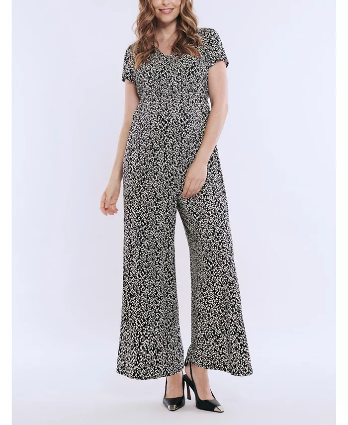 Женский комбинезон с короткими рукавами, V-образным вырезом и расклешенными брючинами - Motherhood Maternity, белый
Женский комбинезон с короткими рукавами, V-образным вырезом и расклешенными брючинами - Motherhood Maternity, белый