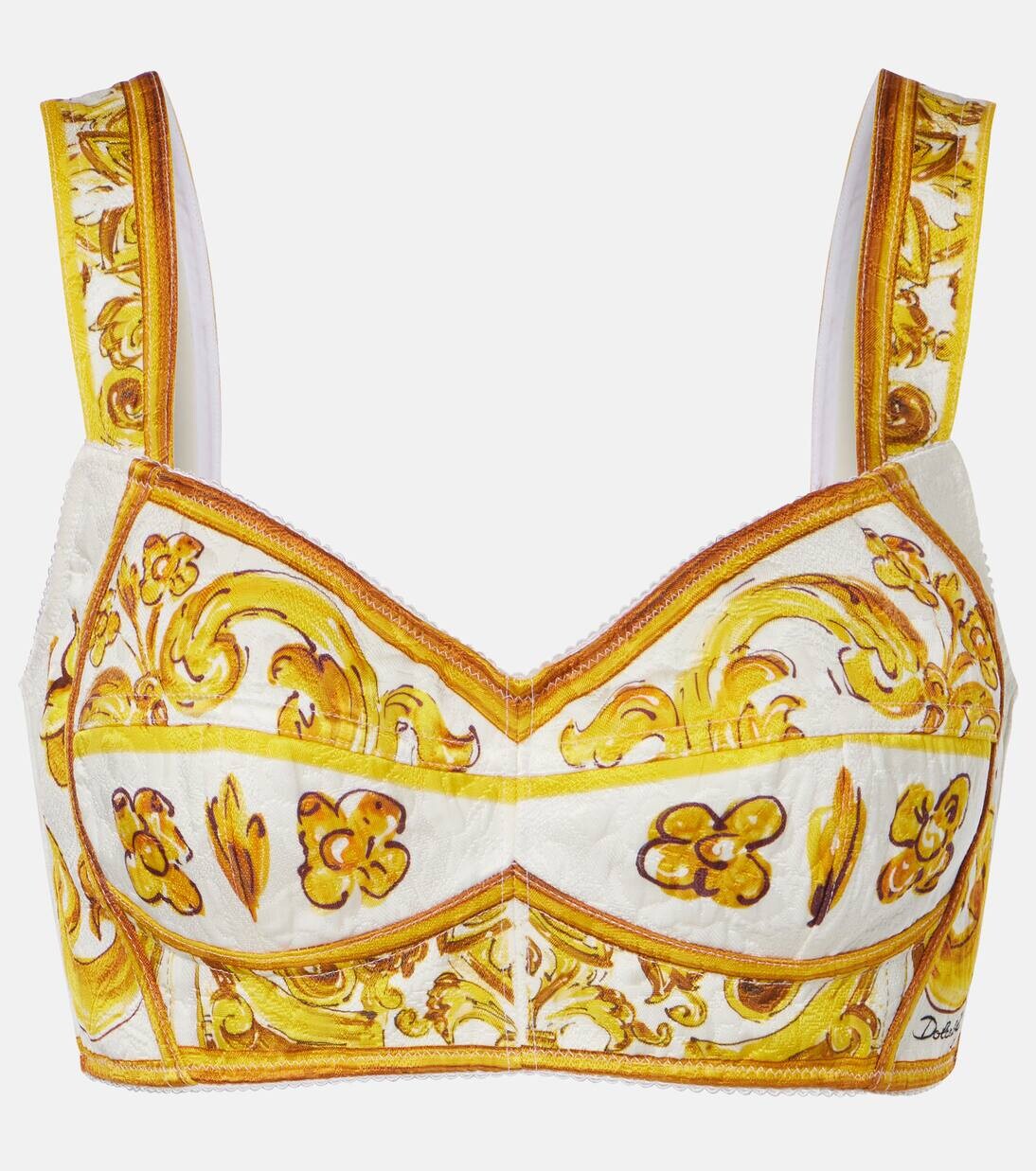 Укороченный топ из поплина майолика Dolce&Gabbana, цвет mix maiolica giallo
Укороченный топ из поплина майолика Dolce&Gabbana, цвет mix maiolica giallo