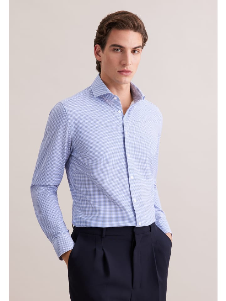 Seidensticker Облегающая спортивная рубашка среднего синего цвета
Seidensticker Облегающая спортивная рубашка среднего синего цвета