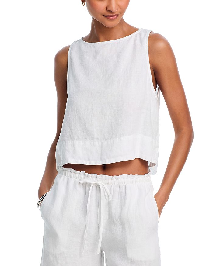 Льняной топ с лодочкой и разрезом на спине Bella Dahl, белый
Льняной топ с лодочкой и разрезом на спине Bella Dahl, белый