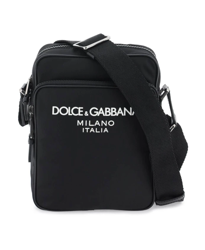 Нейлоновая сумка через плечо с логотипом на прорезиненной подкладке Dolce & Gabbana, черный
Нейлоновая сумка через плечо с логотипом на прорезиненной подкладке Dolce & Gabbana, черный