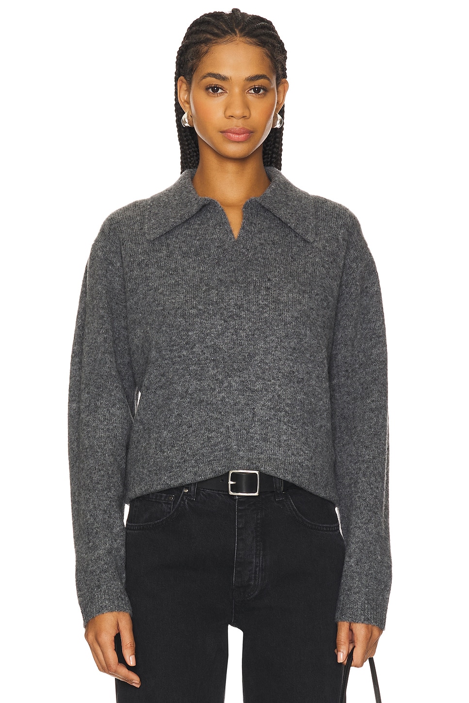 Длинный рукав свитера поло Wao, серый
Длинный рукав свитера поло Wao, серый