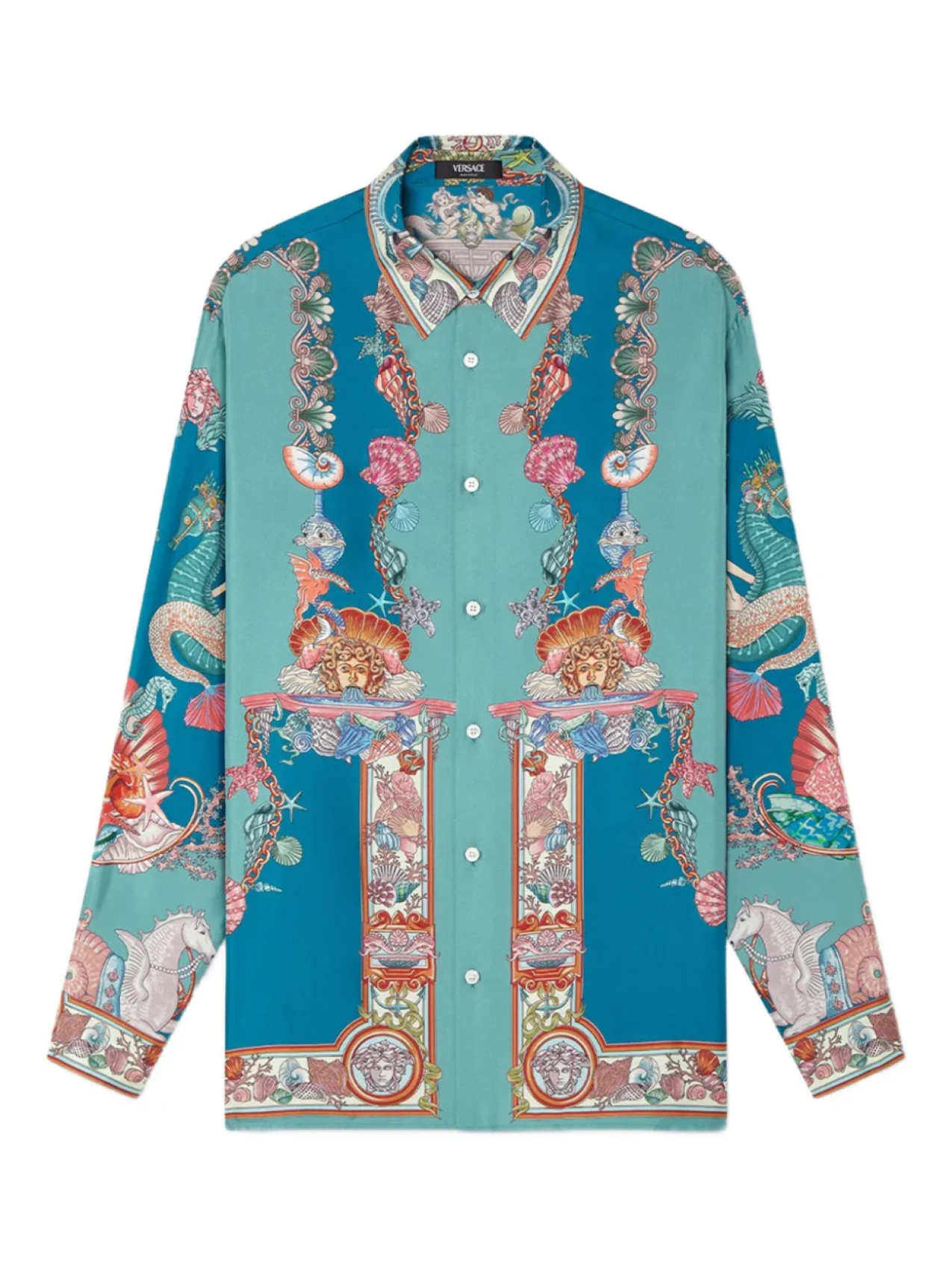 Versace шелковая рубашка Coral Theatre, зеленый
Versace шелковая рубашка Coral Theatre, зеленый