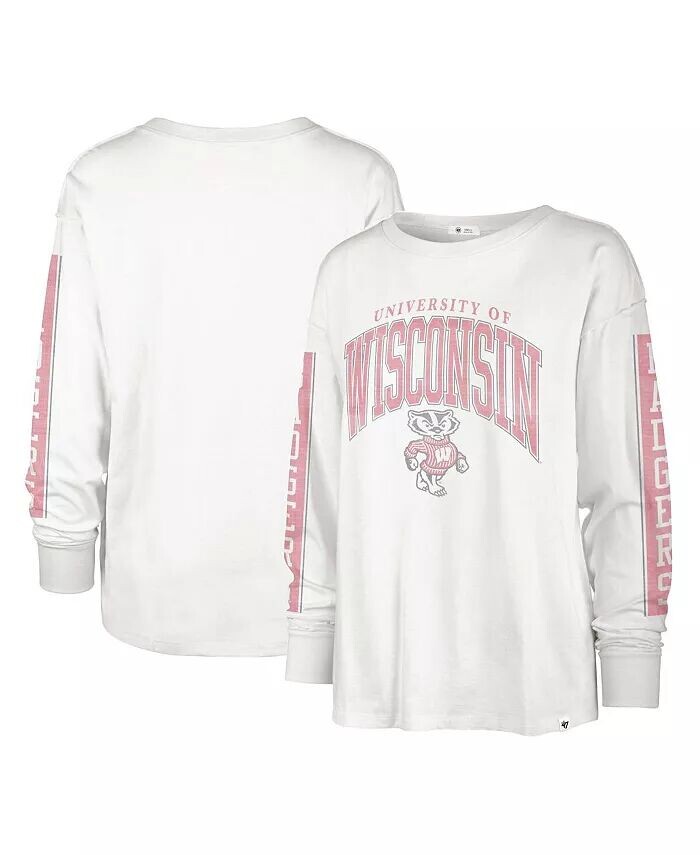 Женская белая рваная футболка с длинными рукавами Wisconsin Badgers SOA 3-Hit '47 Brand
Женская белая рваная футболка с длинными рукавами Wisconsin Badgers SOA 3-Hit '47 Brand