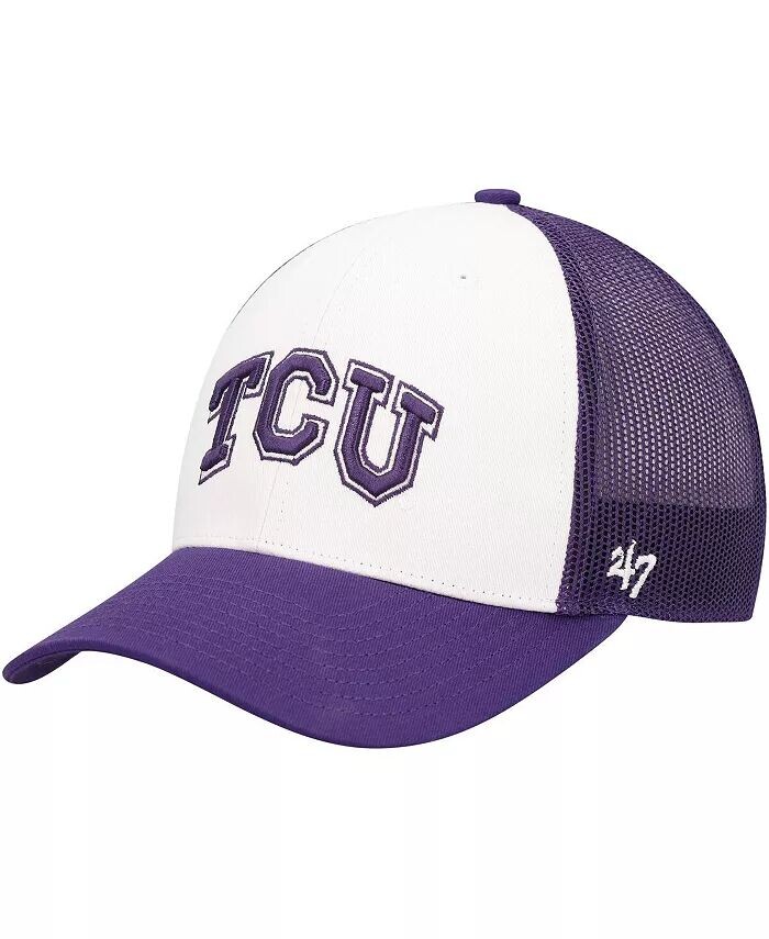 Мужская белая, фиолетовая регулируемая шапка TCU Horned Frogs Freshman Trucker '47 Brand, белый
Мужская белая, фиолетовая регулируемая шапка TCU Horned Frogs Freshman Trucker '47 Brand, белый