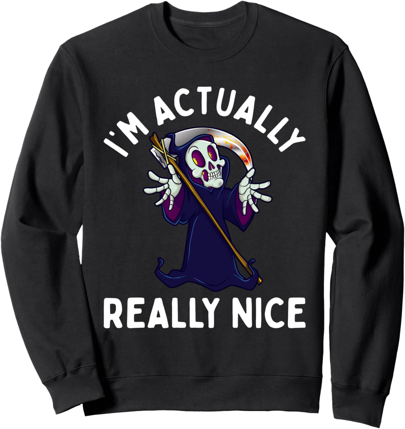 Забавная толстовка с изображением Смерти на Хэллоуин Я на самом деле очень хороший Funny Halloween Costume Holiday Party Gift Store, черный
Забавная толстовка с изображением Смерти на Хэллоуин Я на самом деле очень хороший Funny Halloween Costume Holiday Party Gift Store, черный