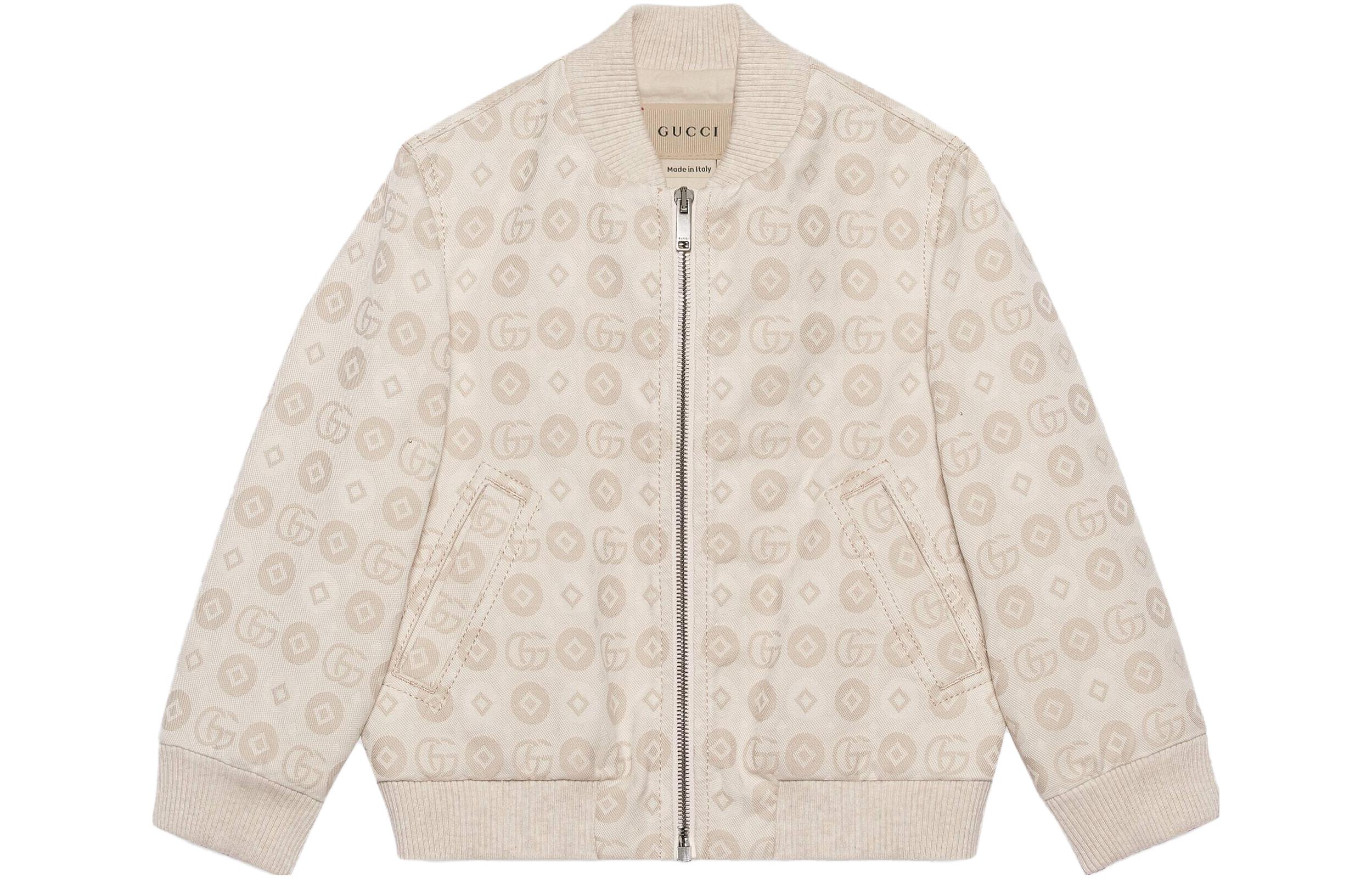 Детская куртка-бомбер на молнии с длинными рукавами GUCCI, цвет слоновая кость белый
Детская куртка-бомбер на молнии с длинными рукавами GUCCI, цвет слоновая кость белый