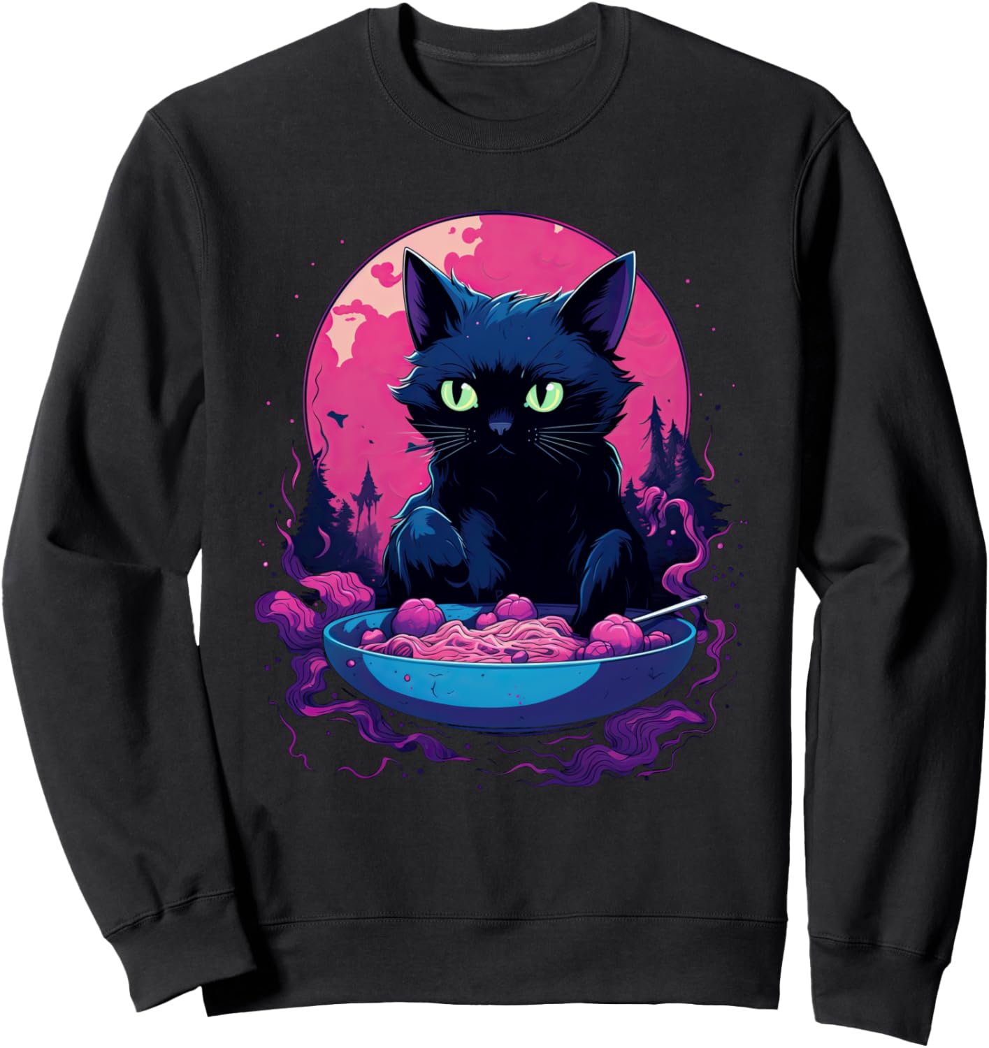 Толстовка с изображением кота, рамена и лапши быстрого приготовления в японском аниме «Риверсайд» Japanese Ramen Eating Animal Design, черный
Толстовка с изображением кота, рамена и лапши быстрого приготовления в японском аниме «Риверсайд» Japanese Ramen Eating Animal Design, черный