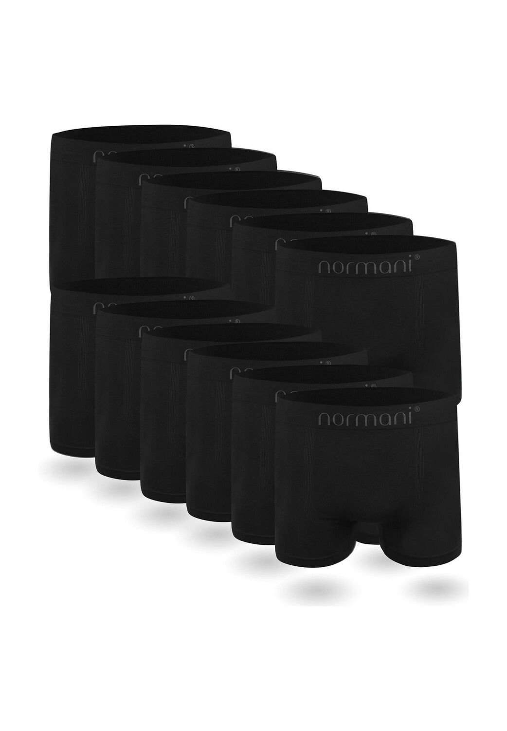 12 мужских боксеров из микрофибры normani, черный 
12 мужских боксеров из микрофибры normani, черный